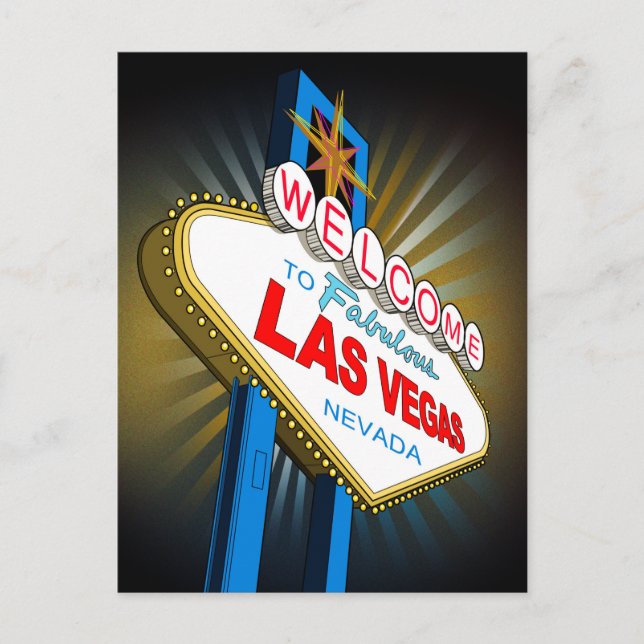 Willkommen in Las Vegas Postkarte (Vorderseite)