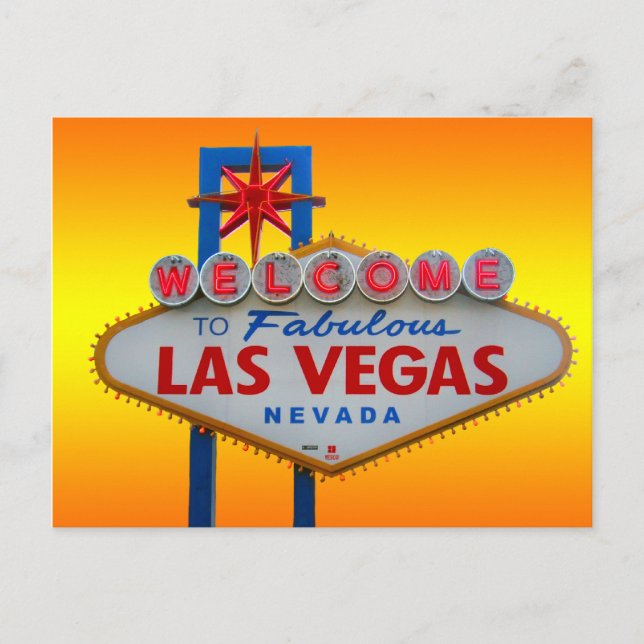 Willkommen in Las Vegas Postkarte (Vorderseite)