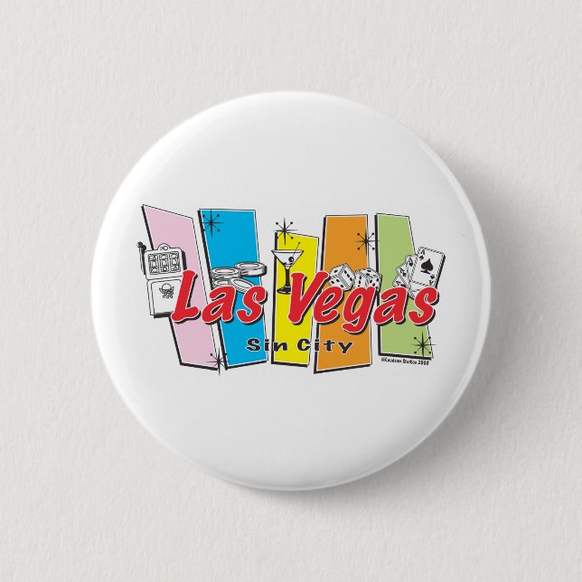 Willkommen in Las-Vegas Sin City Button (Vorderseite)
