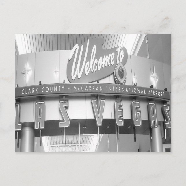Willkommen in Las Vegas Vintag Postkarte (Vorderseite)
