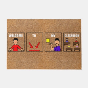 Willkommen in meiner Klassenzimmer Mat, Niedliche  Fußmatte