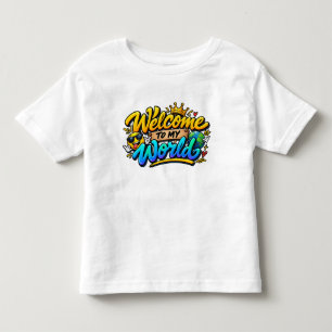 Willkommen in meiner Welt – Farbige kreative Typog Kleinkind T-shirt