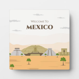 Willkommen in Mexiko Fotoplatte