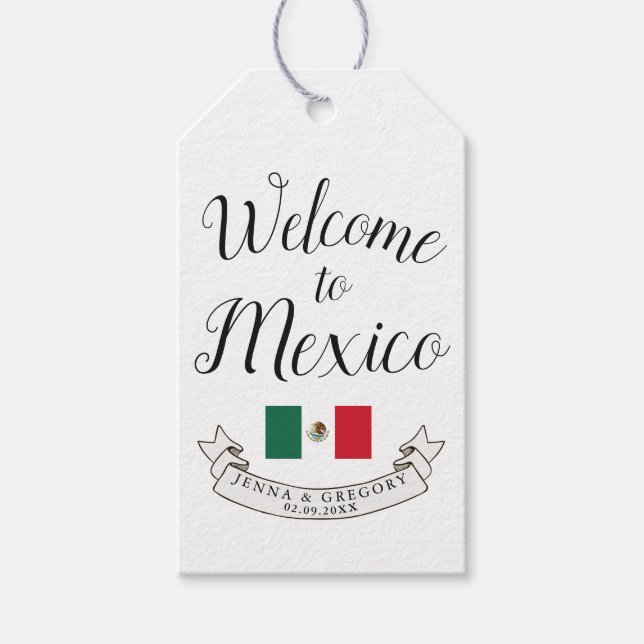 Willkommen in Mexiko | HOCHZEIT IN URLAUBSORT Geschenkanhänger (Vorderseite)