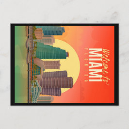 Willkommen in Miami, Florida Postcard Feiertagspostkarte