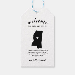 Willkommen in Mississippi Kalligraphische Hochze Geschenkanhänger