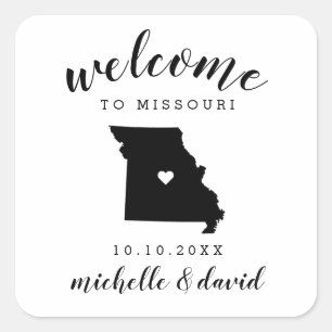 Willkommen in Missouri   Brauchtum Quadratischer Aufkleber