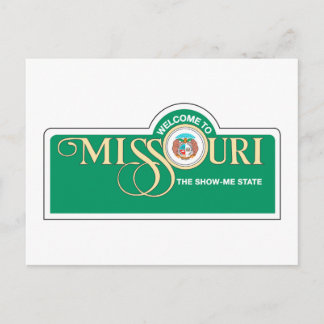Willkommen in Missouri - USA Road Sign Postkarte