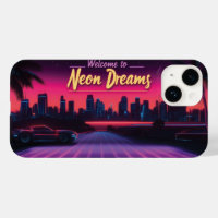 Willkommen in Neon Dreams - Retro Wave Cityscape