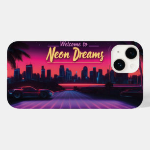 Willkommen in Neon Dreams - Retro Wave Cityscape Case-Mate iPhone 14 Hülle