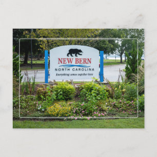 Willkommen in New Bern NC Postkarte