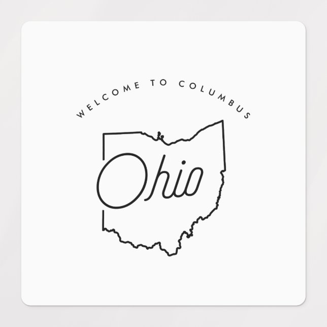 WILLKOMMEN IN OHIO ETIKETTEN (Design 1)