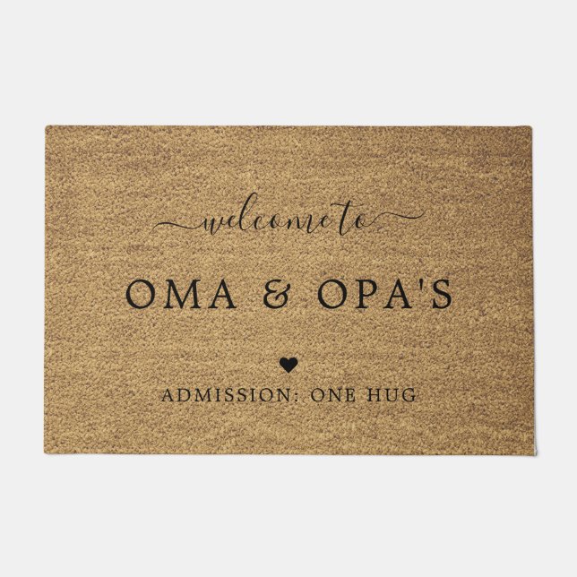 Willkommen in Oma und Opa's House Fußmatte (Vorderseite)