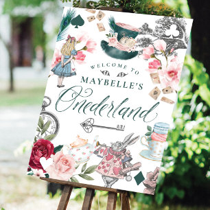 Willkommen in Onederland Alice im Wunderland Colla Poster