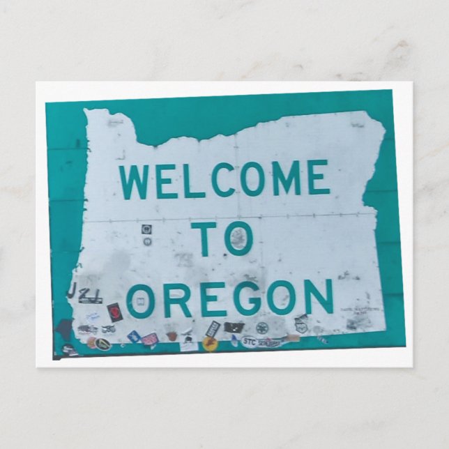 Willkommen in Oregon Postkarte (Vorderseite)