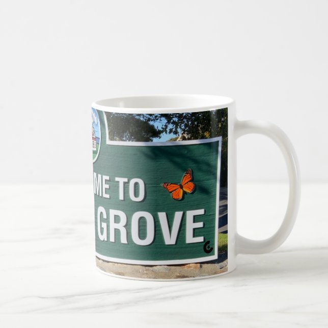 Willkommen in Pacific Grove, Kalifornien Coffee Ta Kaffeetasse (Rechts)