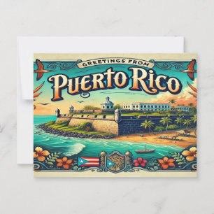 Willkommen in Puerto Rico Postkarte