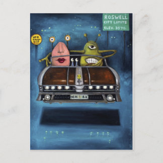 Willkommen in Roswell Postkarte