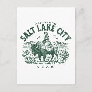 Willkommen in Salt Lake City Utah Postkarte