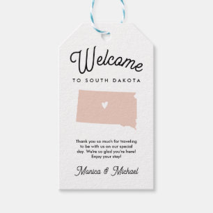 Willkommen in SÜDDAKOTA Hochzeit JEDE FARBE!! Geschenkanhänger