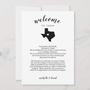 Willkommen in Texas Hochzeitsbrief & Reisereien