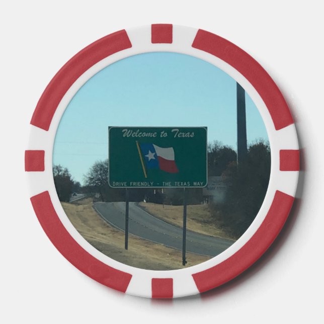 Willkommen in Texas Pokerchips (Vorderseite)