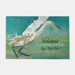Willkommen in unserem Beach House Shorebird Art Fußmatte