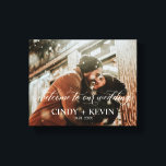 Willkommen in unserem Brautgarten für Hochzeiten Leinwanddruck<br><div class="desc">Herzlich willkommen bei unserer Hochzeitsbride Leinwand Print</div>