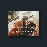 Willkommen in unserem Brautgarten für Hochzeiten Leinwanddruck<br><div class="desc">Herzlich willkommen bei unserer Hochzeitsbride Leinwand Print</div>