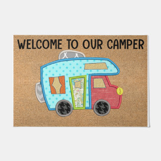 Willkommen in unserem Camper Doormat, Kinderzimmer Fußmatte