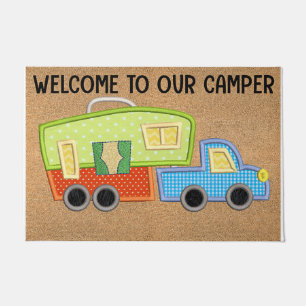 Willkommen in unserem Camper Mat, Niedliches Campi Fußmatte