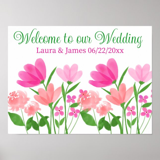 Willkommen in unserem Hochzeitsposter Poster (Vorne)