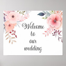Willkommen in unserem Hochzeitsposter