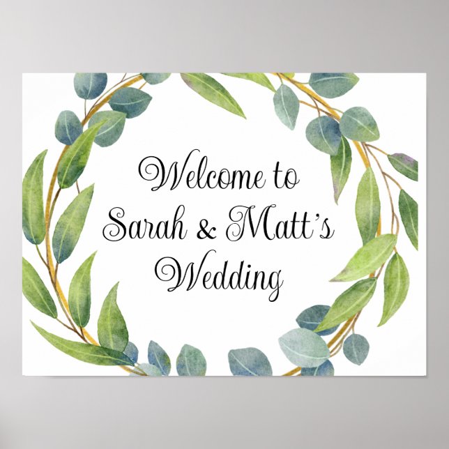 Willkommen in unserem Hochzeitsposter Poster (Vorne)