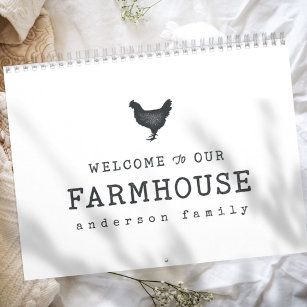 Willkommen in unserem Landhaus Rustikales Hühnchen Kalender