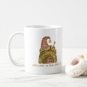 Willkommen in unserem Schloss auf einer Kaffeetasse