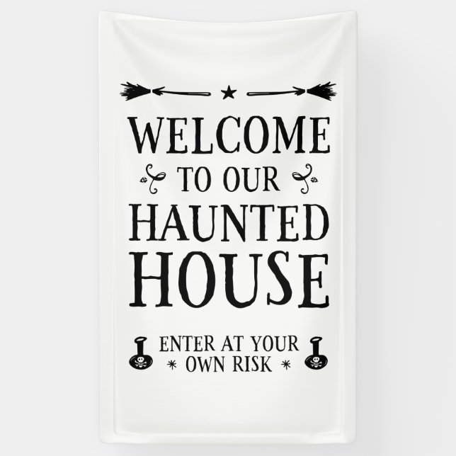 Willkommen in unserem Spuk Haus Banner (Vertikal)