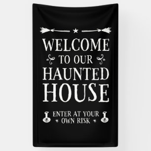 Willkommen in unserem Spuk Haus Banner