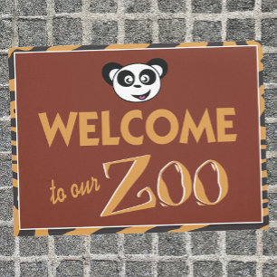 Willkommen in unserem Zoo lustig Fußmatte