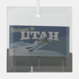 Willkommen in Utah Ornament Aus Glas