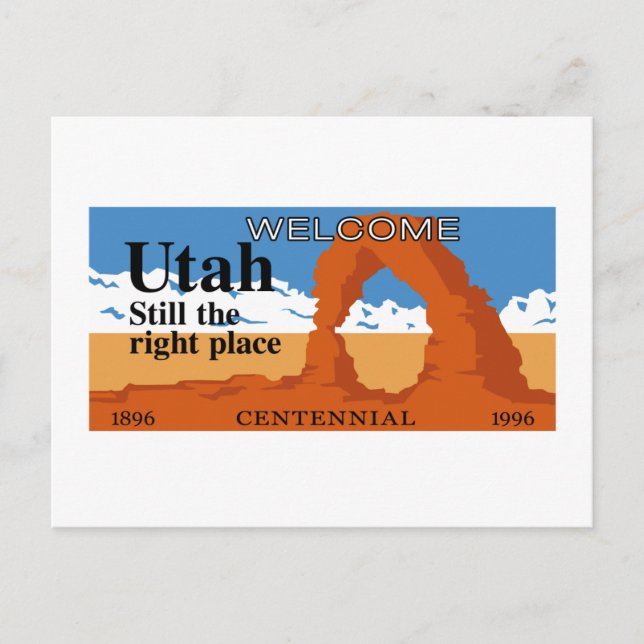 Willkommen in Utah - USA Postkarte (Vorderseite)