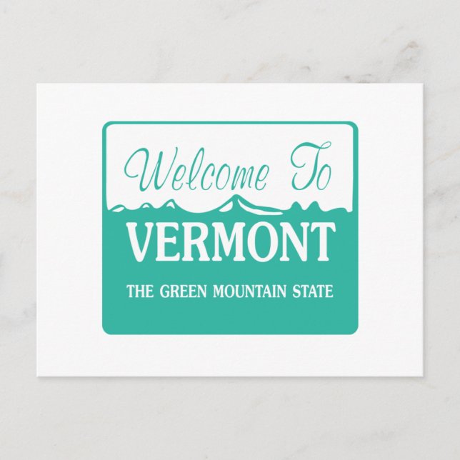 Willkommen in Vermont - USA Postkarte (Vorderseite)