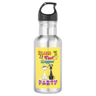 Willkommen in vier Party Edelstahlflasche