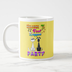 Willkommen in vier Party Jumbo-Tasse