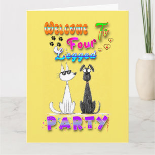 Willkommen in vier Party Karte