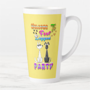 Willkommen in vier Party Milchtasse