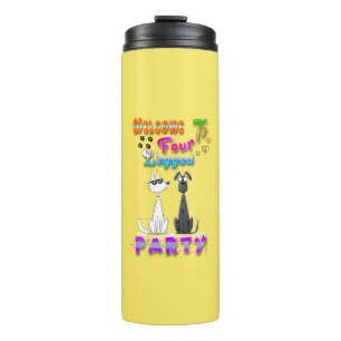 Willkommen in vier Party Thermosbecher