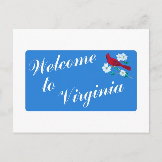 Willkommen in Virginia - USA Postkarte (Vorderseite)