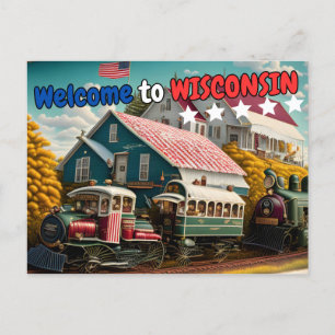 Willkommen in Wisconsin, Postkarte für Postcrossin