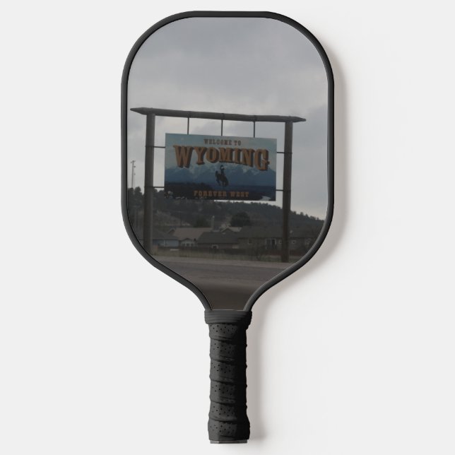 Willkommen in Wyoming  Pickleball Schläger (Vorderseite)